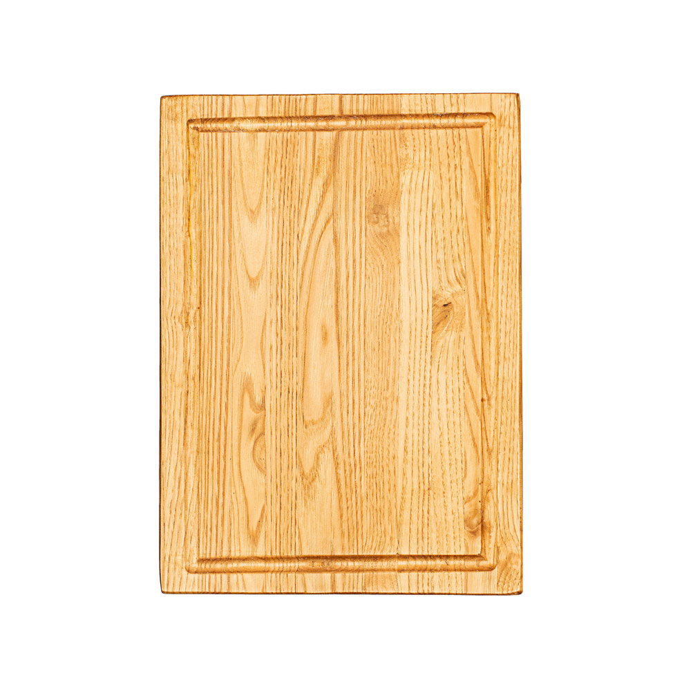 Chestnut cutting board W45×D35xH1.9cm με χερούλι διπλής όψης. (1.715kg) - Rozos