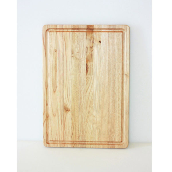 Chestnut cutting board W38×D28xH1.9cm με χερούλι διπλης όψης (1.385kg) - Rozos